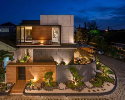 Уникальный ландшафтный проект: дзен-сад, что окутывается вокруг дома - 24tv.ua - Индонезия