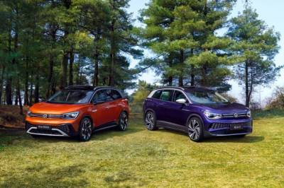 Volkswagen представил в Китае большой электрический кроссовер ID.6 - autostat.ru - Китай