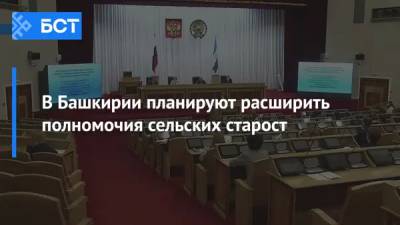 В Башкирии планируют расширить полномочия сельских старост - bash.news - Башкирия