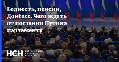 Владимир Путин - Бедность, пенсии, Донбасс. Чего ждать от послания Путина парламенту - nsn.fm