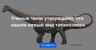 Ученые Чили утверждают, что нашли новый вид титанозавра - news.mail.ru - Чили