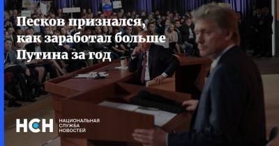 Владимир Путин - Дмитрий Песков - Песков признался, как заработал больше Путина за год - nsn.fm