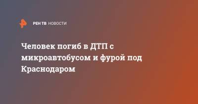 Человек погиб в ДТП с микроавтобусом и фурой под Краснодаром - ren.tv - Краснодарский край - Краснодар - Воронеж