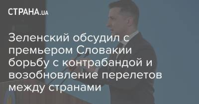 Владимир Зеленский - Эдуард Хегер - Зеленский обсудил с премьером Словакии борьбу с контрабандой и возобновление перелетов между странами - strana.ua - Словакия - Ужгород