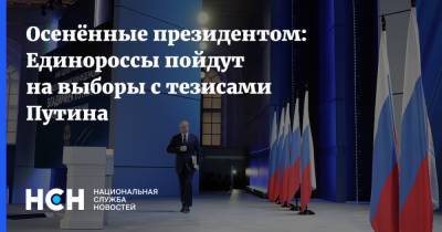 Владимир Путин - Андрей Турчак - Осенённые президентом: Единороссы пойдут на выборы с тезисами Путина - nsn.fm