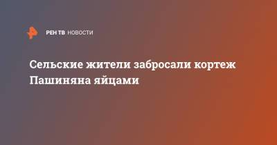 Никол Пашинян - Никола Пашинян - Акоп Аршакян - Сельские жители забросали кортеж Пашиняна яйцами - ren.tv - Армения - Нагорный Карабах