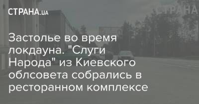 Александр Дубинский - Застолье во время локдауна. "Слуги Народа" из Киевского облсовета собрались в ресторанном комплексе - strana.ua - Киев