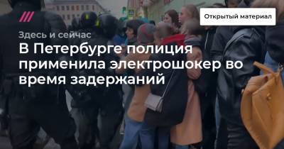 Алексей Навальный - В Петербурге полиция применила электрошокер во время задержаний - tvrain.ru - Санкт-Петербург - Владимирская обл.