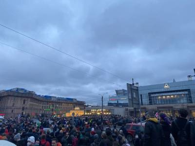 Алексей Навальный - На митинге в Петербурге сбили с ног пенсионера (видео) - rosbalt.ru - Санкт-Петербург