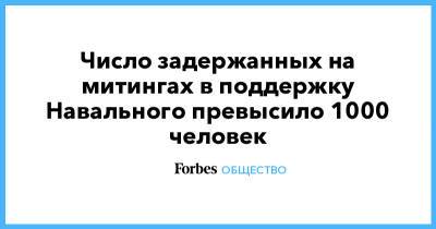 Алексей Навальный - Число задержанных на митингах в поддержку Навального превысило 1000 человек - forbes.ru - Санкт-Петербург - Сочи - Уфа - Челябинск