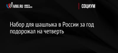 Набор для шашлыка в России за год подорожал на четверть - ivbg.ru - Россия