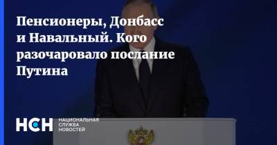 Владимир Путин - Алексей Навальный - Пенсионеры, Донбасс и Навальный. Кого разочаровало послание Путина - nsn.fm - Украина