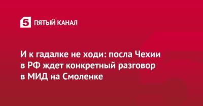 Мария Захарова - Дмитрий Песков - Якуб Кулганек - И к гадалке не ходи: посла Чехии в РФ ждет конкретный разговор в МИД на Смоленке - 5-tv.ru - Москва - Прага