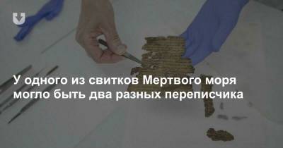 У одного из свитков Мертвого моря могло быть два разных переписчика - news.tut.by