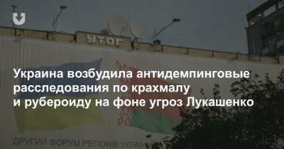 Украина возбудила антидемпинговые расследования по крахмалу и рубероиду на фоне угроз Лукашенко - news.tut.by