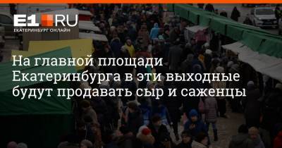 Максим Воробьев - На главной площади Екатеринбурга в эти выходные будут продавать сыр и саженцы - e1.ru - Екатеринбург