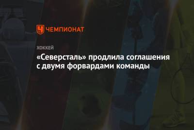 Андрей Алексеев - «Северсталь» продлила соглашения с двумя форвардами команды - championat.com - Череповец