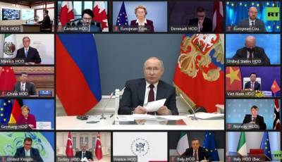 Владимир Путин - Павел Климкин - Джо Байден - Макрона отключили во время саммита ради выступления Путина (видео) - sharij.net