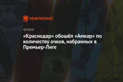 «Краснодар» обошёл «Амкар» по количеству очков, набранных в Премьер-Лиге - championat.com - Москва - Краснодар