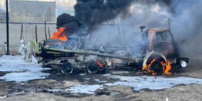 Пожар в Рубежном сегодня 22 апреля – из-за загоревшегося бензовоза пострадали трое военных – фото, видео - ТЕЛЕГРАФ - telegraf.com.ua - Луганская обл.