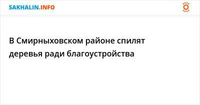 В Смирныховском районе спилят деревья ради благоустройства - sakhalin.info - Первомайск - район Смирныховский