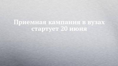 Приемная кампания в вузах стартует 20 июня - chelny-izvest.ru