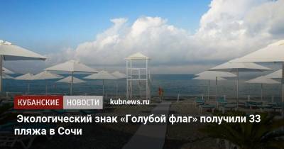 Алексей Копайгородский - Экологический знак «Голубой флаг» получили 33 пляжа в Сочи - kubnews.ru - Сочи - Краснодарский край - Копенгаген