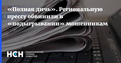 Владимир Ульянов - «Полная дичь». Региональную прессу обвинили в «подыгрывании» мошенникам - nsn.fm - ЦФО