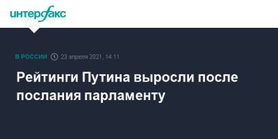 Владимир Путин - Рейтинги Путина выросли после послания парламенту - interfax.ru - Москва
