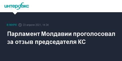 Домника Маноле - Парламент Молдавии проголосовал за отзыв председателя КС - interfax.ru - Москва - Молдавия - Парламент