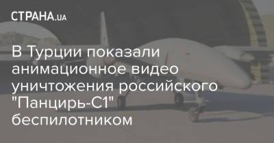 В Турции показали анимационное видео уничтожения российского "Панцирь-С1" беспилотником - strana.ua - Турция