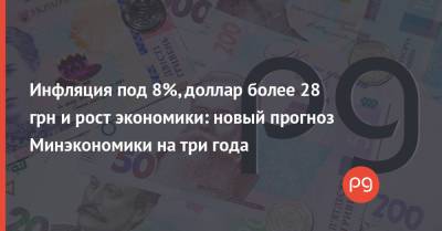 Инфляция под 8%, доллар более 28 грн и рост экономики: новый прогноз Минэкономики на три года - thepage.ua