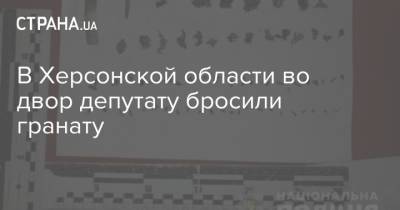 Александр Поворознюк - В Херсонской области во двор депутату бросили гранату - strana.ua - Кировоградская обл. - Львовская обл. - Херсонская обл.