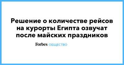 Владимир Путин - Абдель Фаттах - Решение о количестве рейсов на курорты Египта озвучат после майских праздников - forbes.ru - Египет - Каир