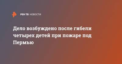 Дело возбуждено после гибели четырех детей при пожаре под Пермью - ren.tv - Пермь - Пермский край