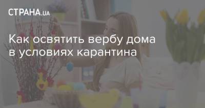 Как освятить вербу дома в условиях карантина - strana.ua