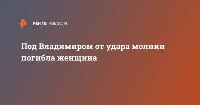 Под Владимиром от удара молнии погибла женщина - ren.tv - респ. Татарстан - Нижегородская обл. - Владимирская обл. - Красноярск - Хабаровск - Волгоградская обл.