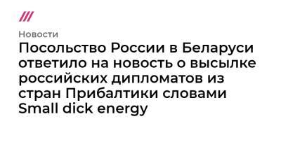 Александр Петров - Руслан Боширов - Посольство России в Беларуси ответило на новость о высылке российских дипломатов из стран Прибалтики словами Small dick energy - tvrain.ru - Эстония - Литва - Минск - Латвия
