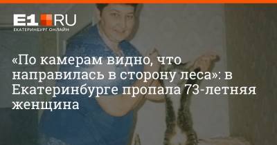 «По камерам видно, что направилась в сторону леса»: в Екатеринбурге пропала 73-летняя женщина - e1.ru - Екатеринбург