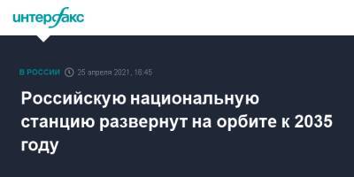 Александр Блошенко - Российскую национальную станцию развернут на орбите к 2035 году - interfax.ru - Москва