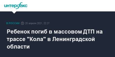 Ребенок погиб в массовом ДТП на трассе "Кола" в Ленинградской области - interfax.ru - Москва - Ленинградская обл. - р-н Кировский