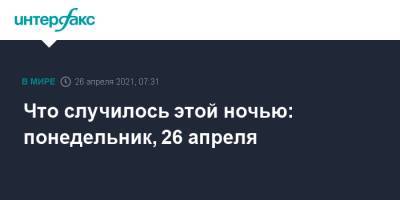 Что случилось этой ночью: понедельник, 26 апреля - interfax.ru - Москва - Англия - Венгрия