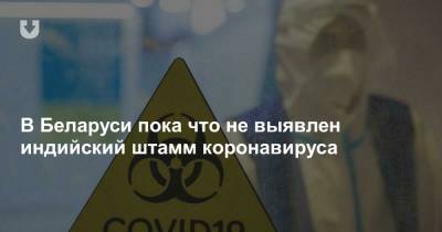 В Беларуси пока что не выявлен индийский штамм коронавируса - news.tut.by - Нью-Дели