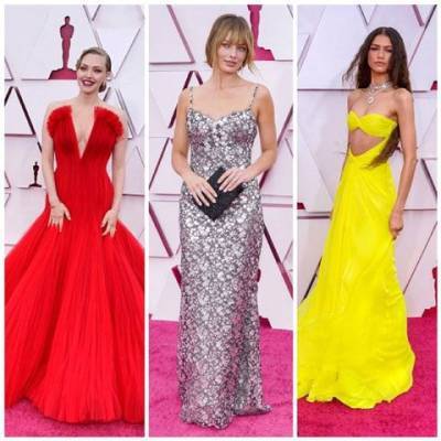 Самые яркие наряды звёзд кино на красной дорожке кинопремии «Оскар-2021». ФОТОрепортаж - enovosty.com - Лос-Анджелес