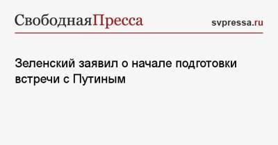 Владимир Зеленский - Владимир Путин - Андрей Ермак - Зеленский заявил о начале подготовки встречи с Путиным - svpressa.ru - Москва - Киев