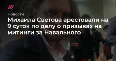 Михаил Светов - Михаила Светова арестовали на 9 суток по делу о призывах на митинги за Навального - tvrain.ru