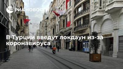 Тайип Эрдоган - В Турции введут локдаун из-за коронавируса - ria.ru - Турция - Анкара