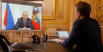 Владимир Зеленский - Владимир Путин - Эммануэль Макрон - Путин и Макрон обсудили Украину по телефону - lenta.ua - Украина - Киев - Донецк - Париж - Луганск