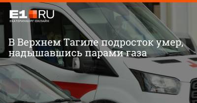 Артем Устюжанин - В Верхнем Тагиле подросток умер, надышавшись парами газа - e1.ru - Екатеринбург