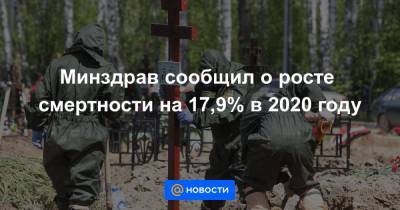 Минздрав сообщил о росте смертности на 17,9% в 2020 году - news.mail.ru